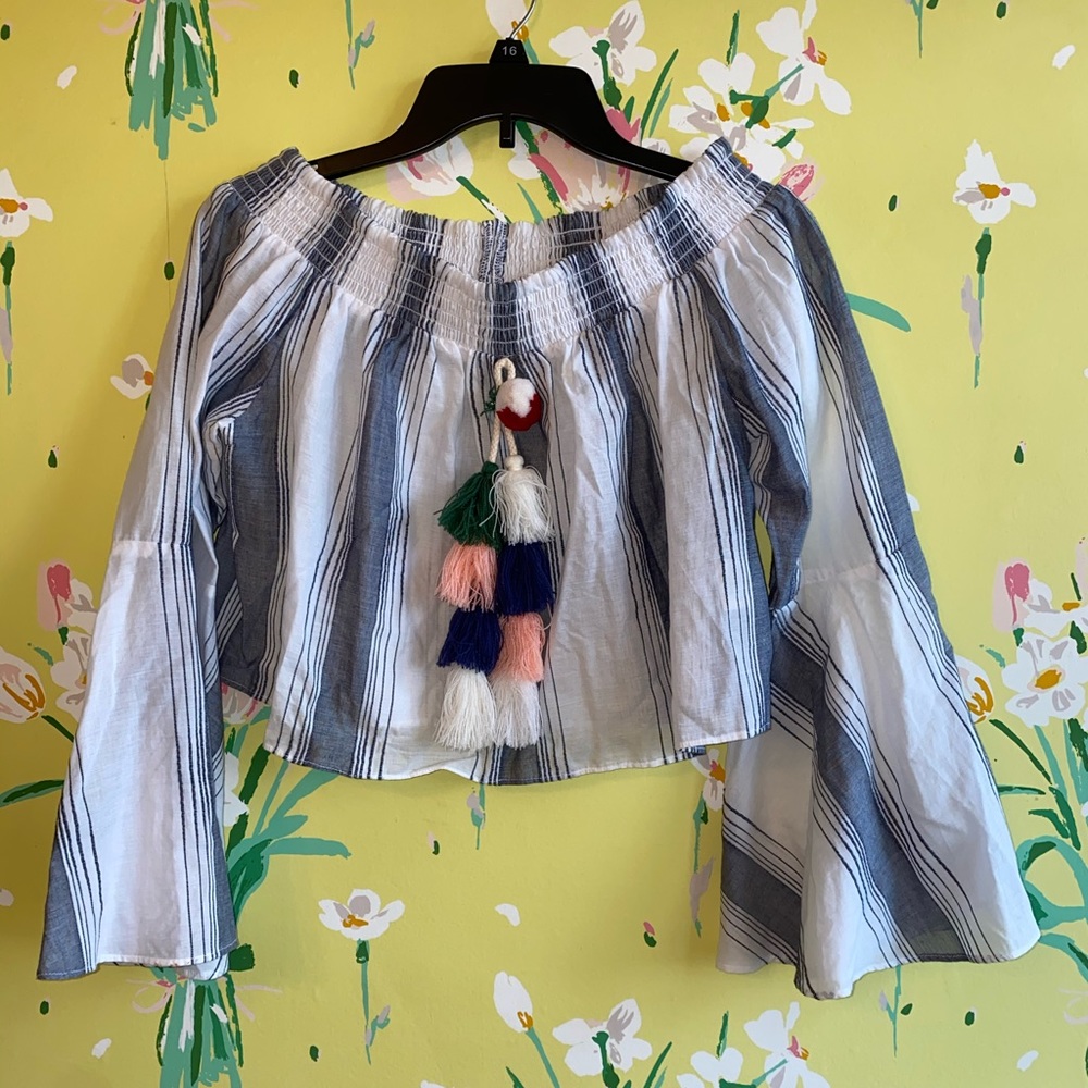 Anthropologie Lilka flowy crop top
